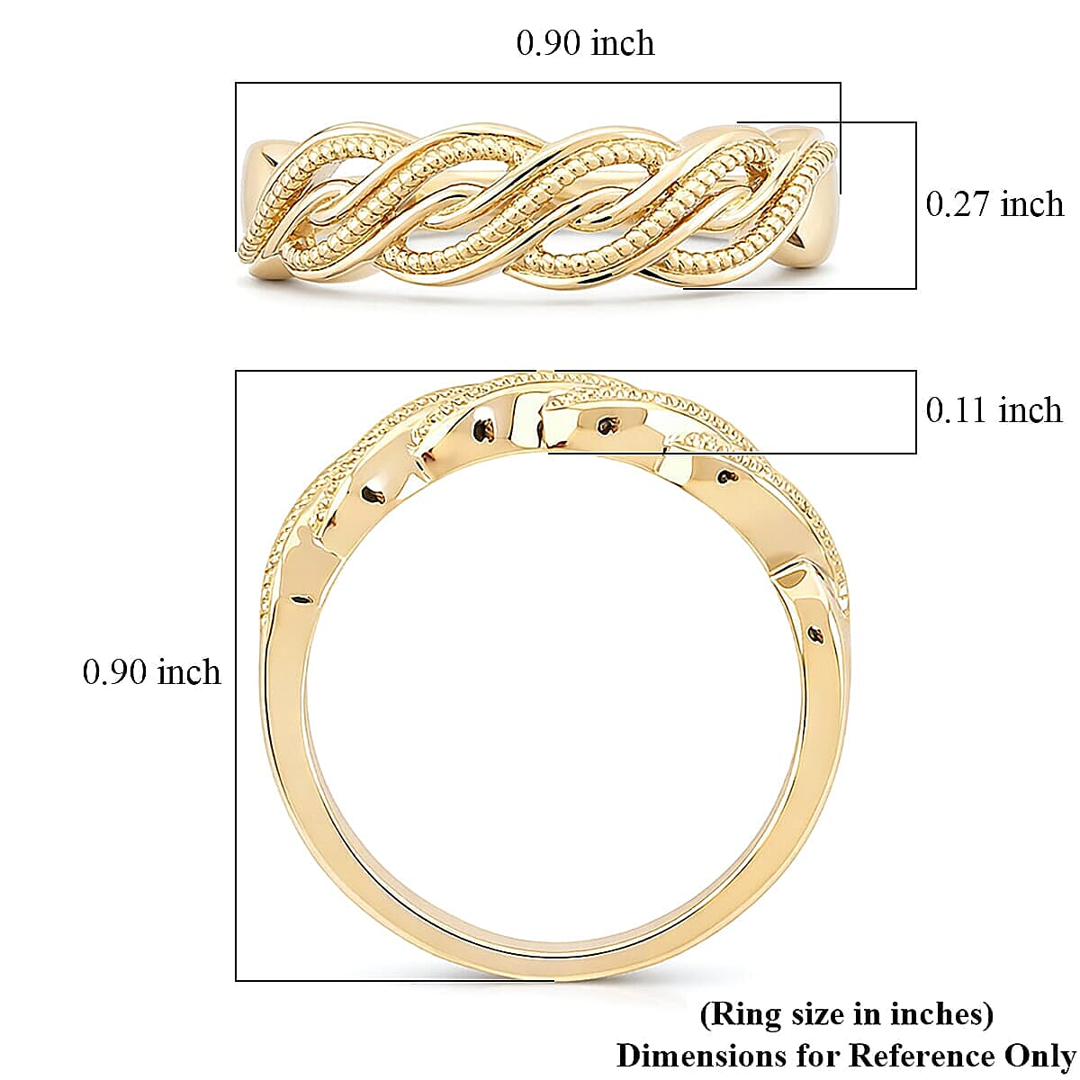 Luxoro 10K Yellow Gold Love Knot Ring (Size 6.0) (3.70 g) image number 5