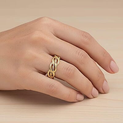 Luxoro Love Knot Ring in 10K Yellow Gold (Size 6.0)