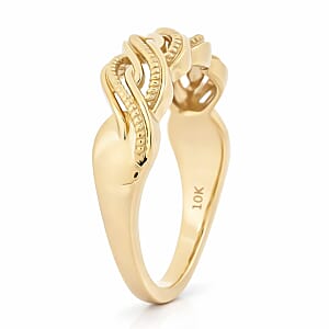 Luxoro Love Knot Ring in 10K Yellow Gold (Size 6.0)