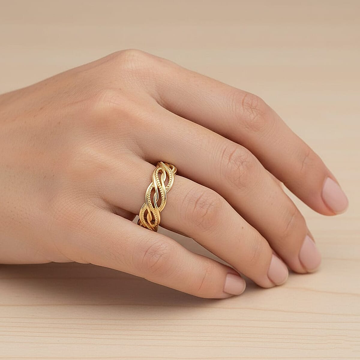 Luxoro 10K Yellow Gold Love Knot Ring (Size 6.0) (3.70 g) image number 2