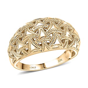 Luxoro Arrow Wave Ring in 10K Yellow Gold (Size 11.0) 4.5 Grams