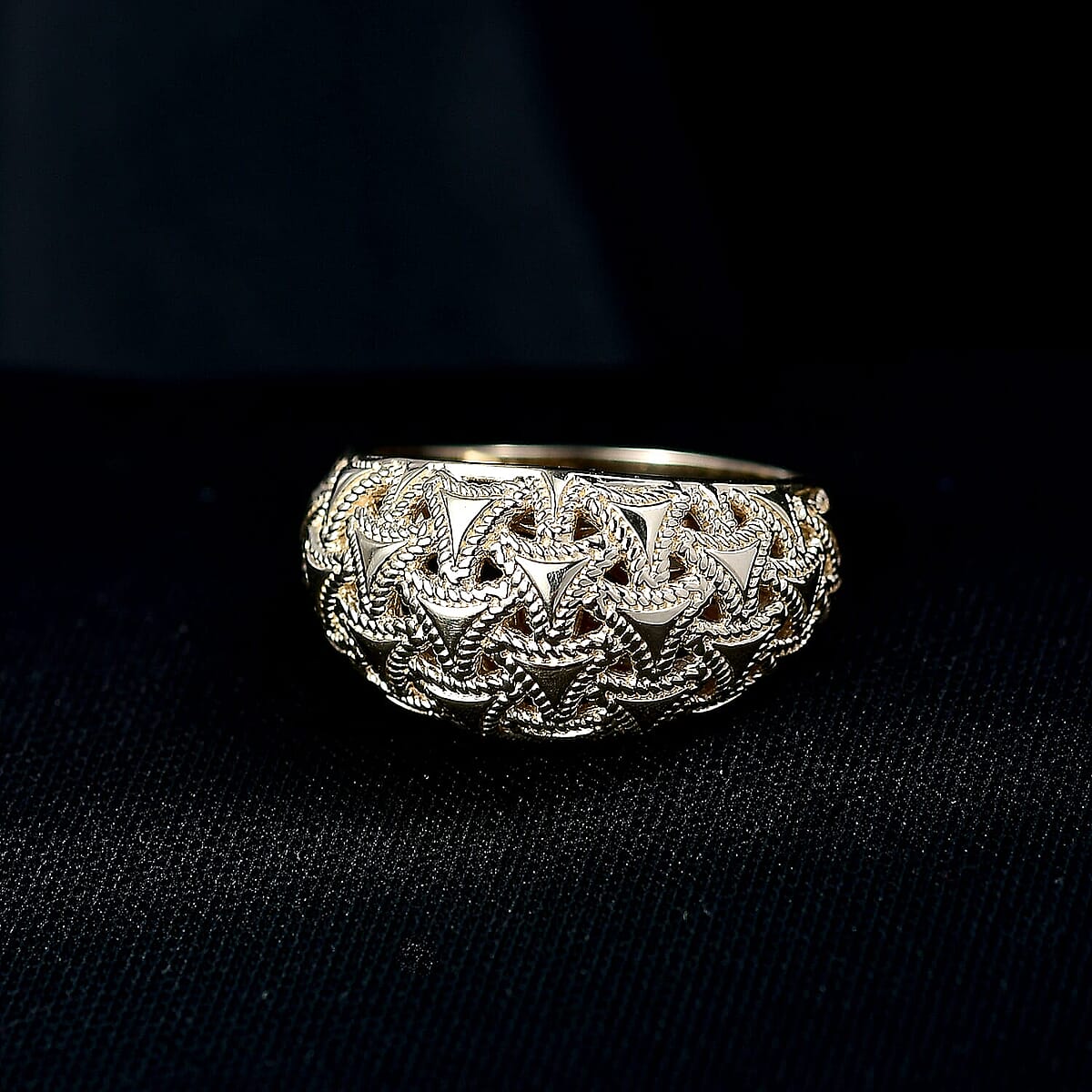 Luxoro Arrow Wave Ring in 10K Yellow Gold (Size 7.5) 4.5 Grams image number 1