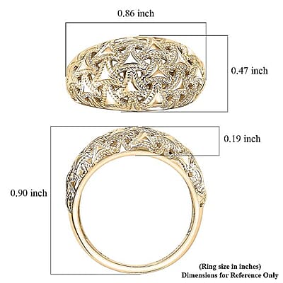 Luxoro 10K Yellow Gold Arrow Wave Ring 4.5 Grams (Size 8.0)