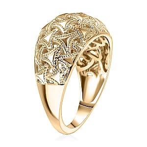 Luxoro 10K Yellow Gold Arrow Wave Ring 4.5 Grams (Size 8.5)