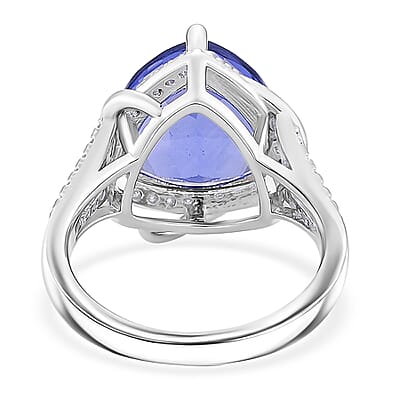 EverTrue Color Change Fluorite (IR) and Moissanite 7.70 ctw Ring in Platinum Bond (Size 7.0)