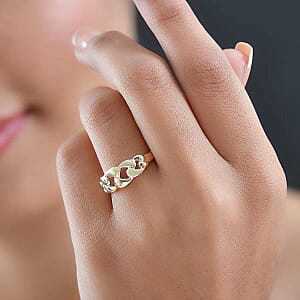 Luxoro 10K Yellow Gold Classic Cuban Ring 3.20 Grams (Size 10.5)