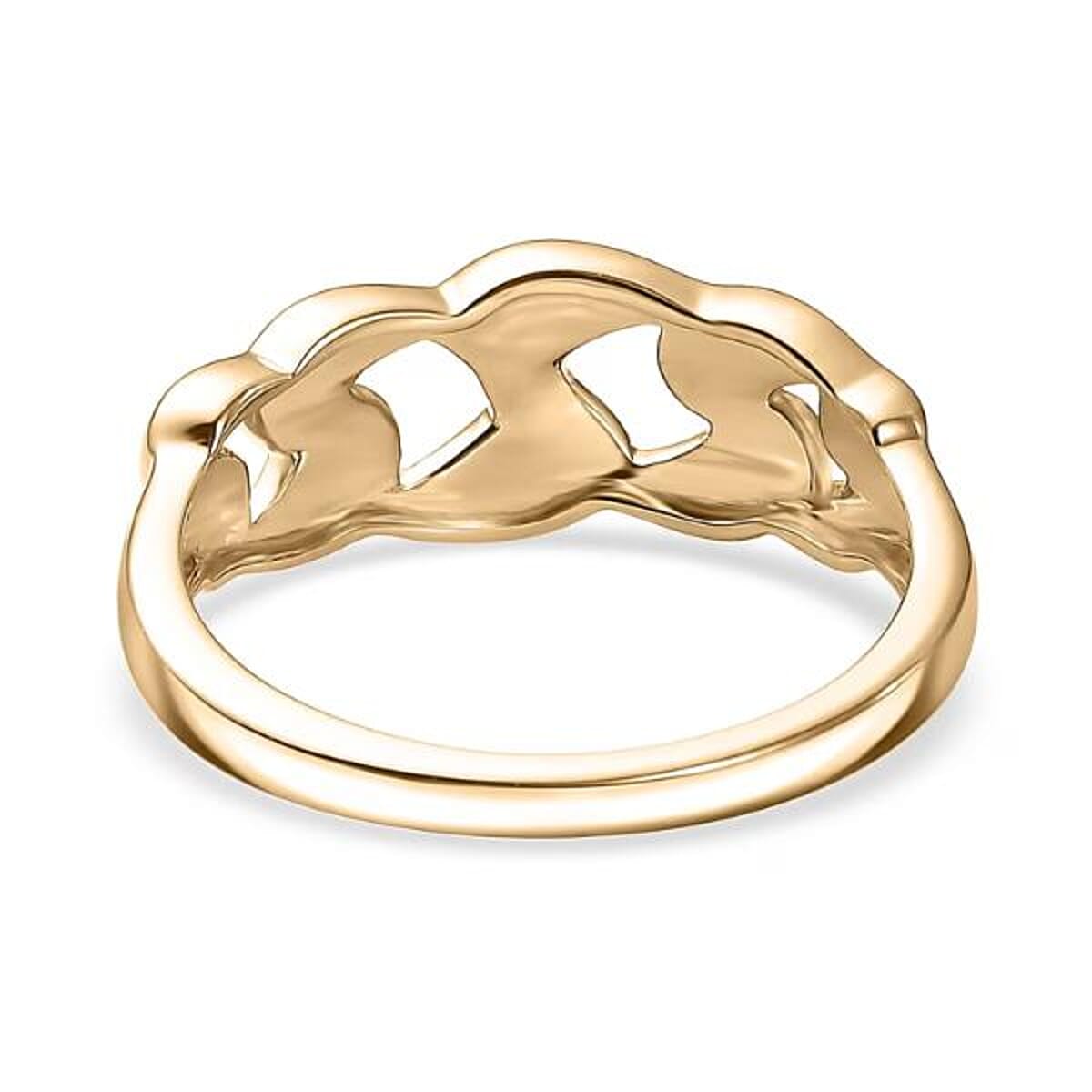 Luxoro 10K Yellow Gold Classic Cuban Ring 3.20 Grams (Size 11.0) image number 6