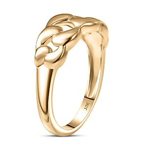 Luxoro 10K Yellow Gold Classic Cuban Ring (Size 6.0) (3.20 g)
