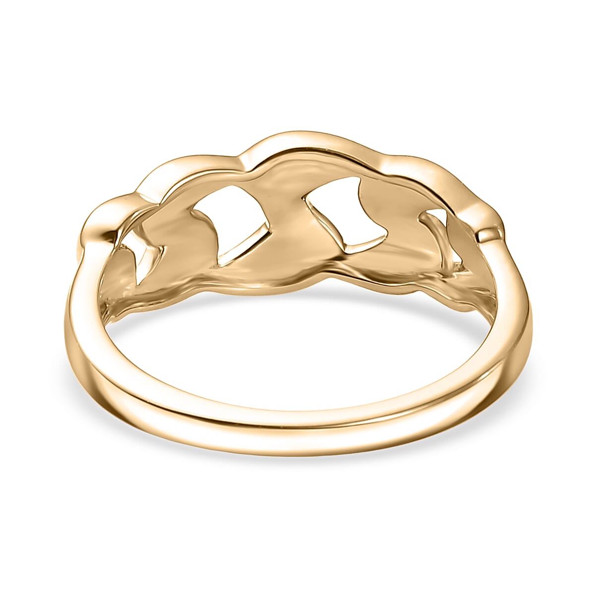 Luxoro Classic Cuban Ring in 10K Yellow Gold (Size 6.0) 3.20 Grams image number 4