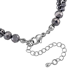 Terahertz 80.00 ctw Beaded Necklace (Adjustable) in Silvertone