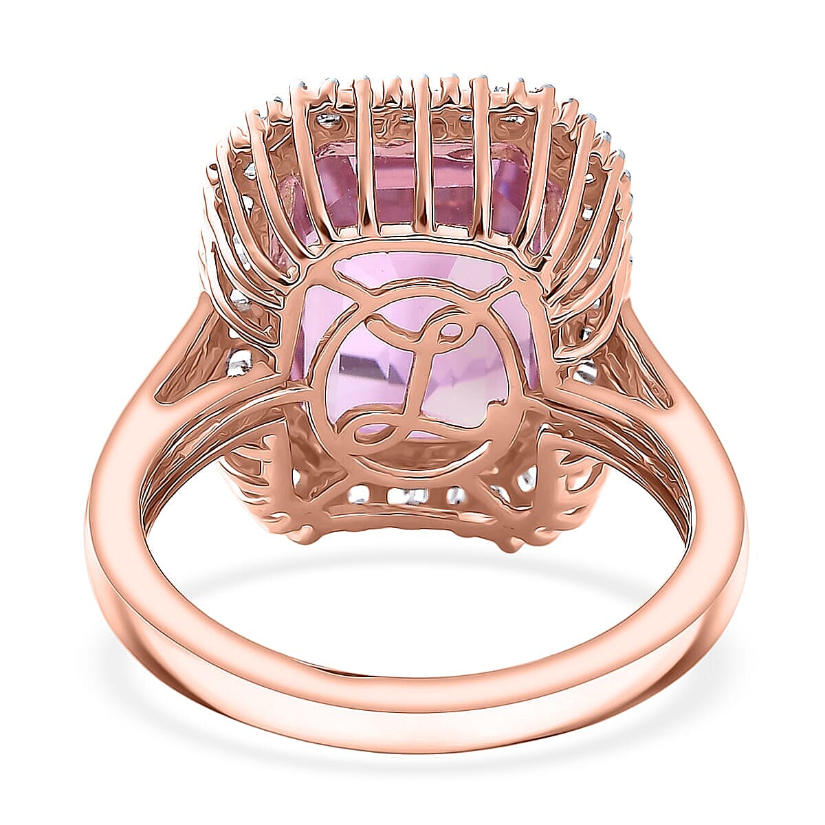 Luxoro AAAA Patroke Kunzite, Diamond Ring in 10K Rose Gold 9.80 ctw (Size 10.0)