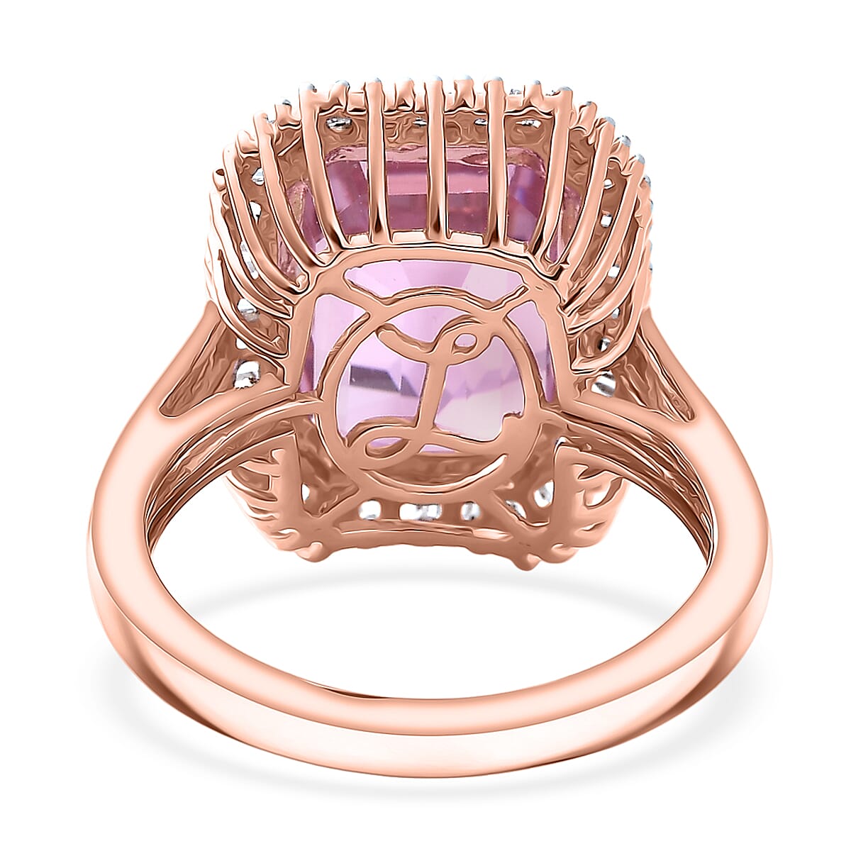 Luxoro AAAA Patroke Kunzite, Diamond Ring in 10K Rose Gold 9.80 ctw (Size 8.0) image number 4