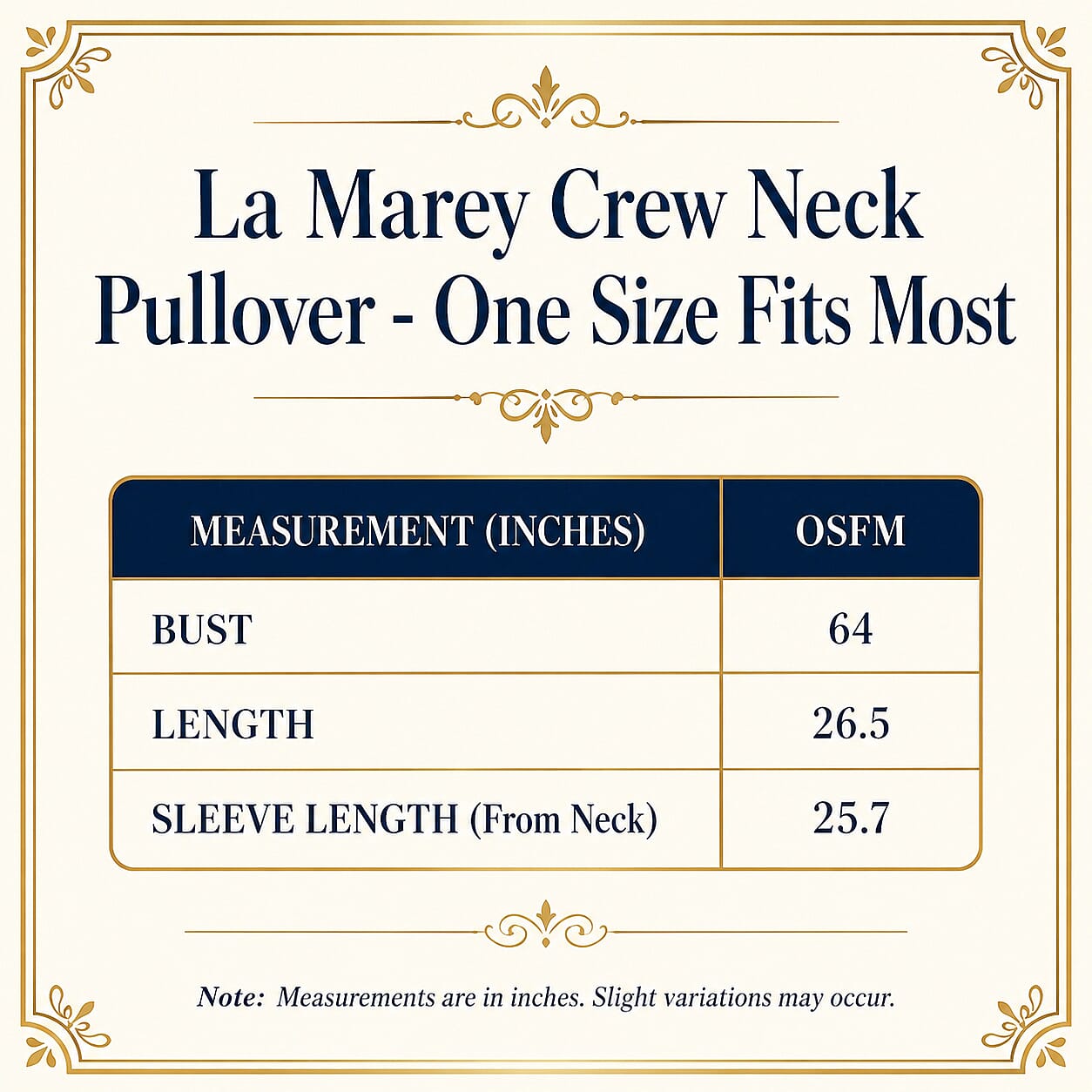 La Marey NAVY TURTLE) Crystal Crew Neck Pullover - One Size Fits Most