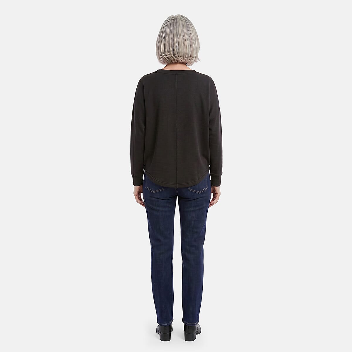 La Marey Black Bike Crystal Crew Neck Pullover - One Size Fits Most