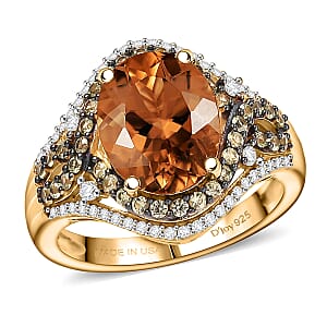 D'Joy Premium Marialite, Multi Gemstone Ring in 18K Vermeil YG Over Sterling Silver (Size 10.0) 3.85 ctw