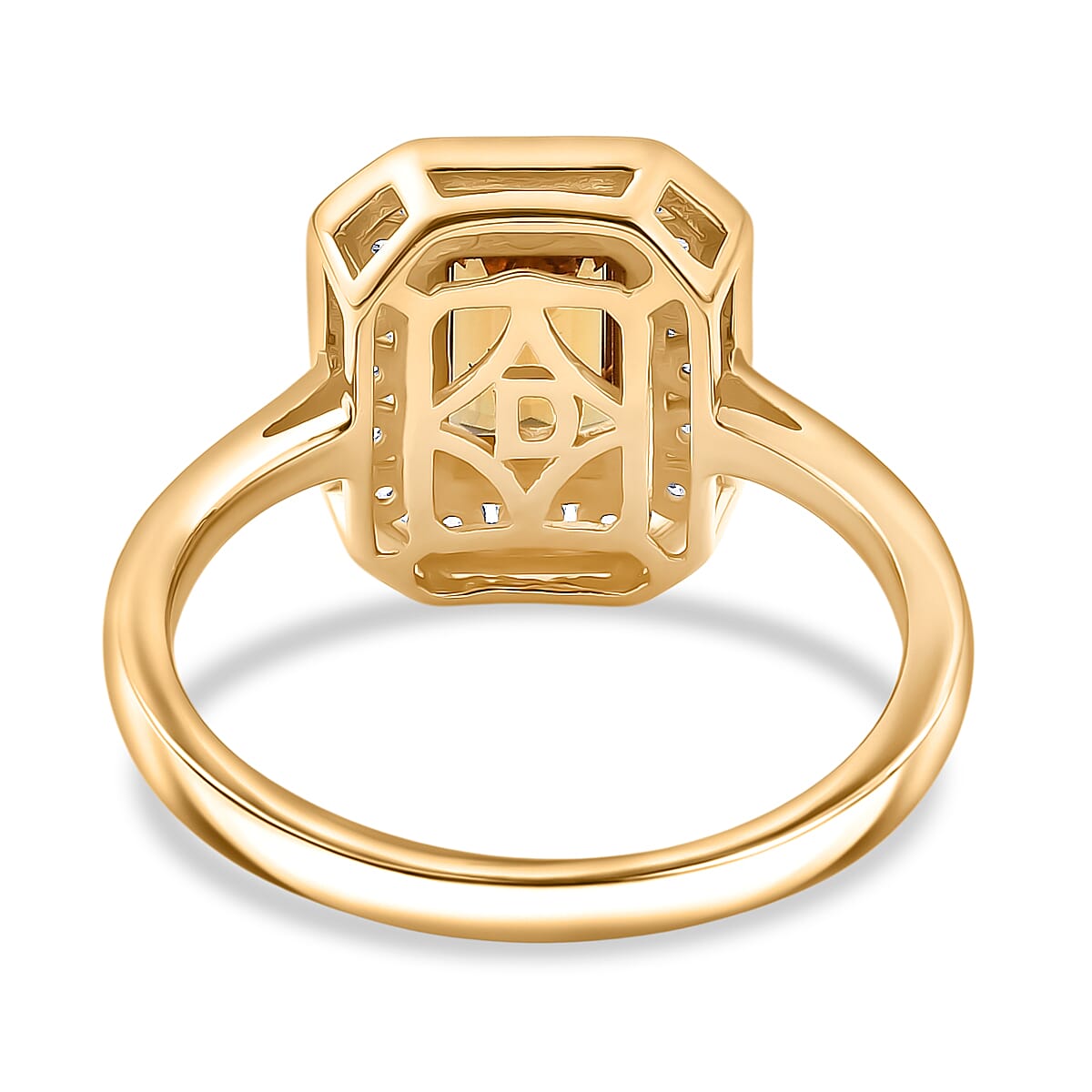 D'Joy Premium Marialite and Moissanite 1.35 ctw Ring in 18K Vermeil Yellow Gold Over Sterling Silver (Size 8.0) image number 4