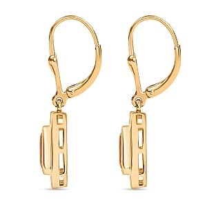 D'Joy Marialite, Moissanite Art Deco Earrings in 18K Vermeil YG Over Sterling Silver 2.60 ctw