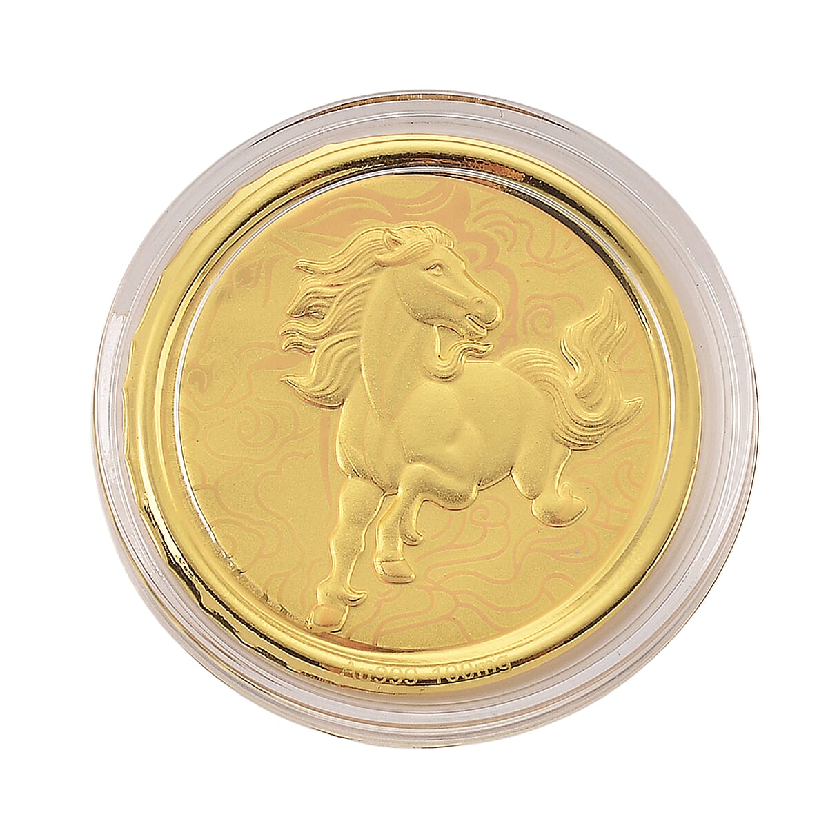 Ankur Treasure Chest Doorbuster 24K Yellow Golden Celestial 2026 Zodiac Horse Coin Bar with Rainbow Line 100mg image number 0