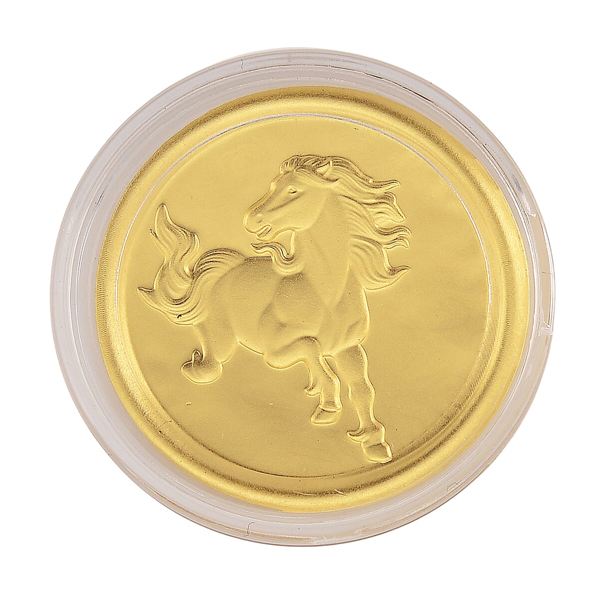 Ankur Treasure Chest Doorbuster 24K Yellow Golden Celestial 2026 Zodiac Horse Coin Bar with Rainbow Line 100mg image number 2