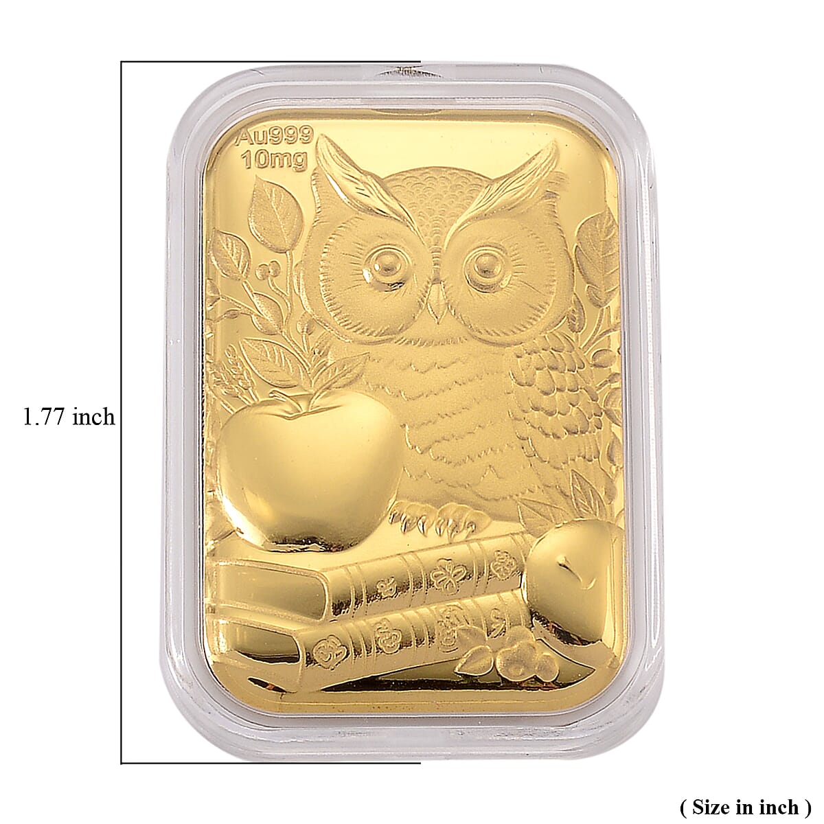 Ankur Treasure Chest 24K Golden Owl and Apple Emboss Sheet (31x45.5mm) 10mg image number 4