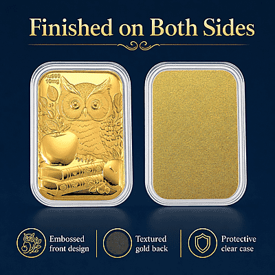 Owl and Apple 24k Gold Embossed Sheet 10mg