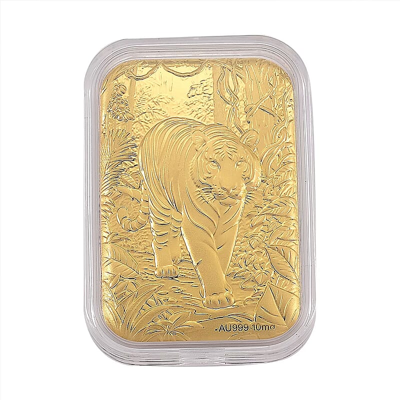 24K Golden Tiger Emboss Sheet (31x45.5mm) 10mg