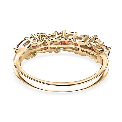 Certified and Appraised AAA Orange Sapphire, Diamond Ring in 10K Yellow Gold 1.50 ctw (Size 5.0)
