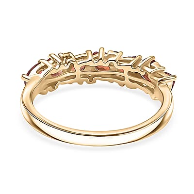Certified & Appraised AAA Orange Sapphire, Diamond Ring in 10K Yellow Gold 1.50 ctw (Size 7.0)