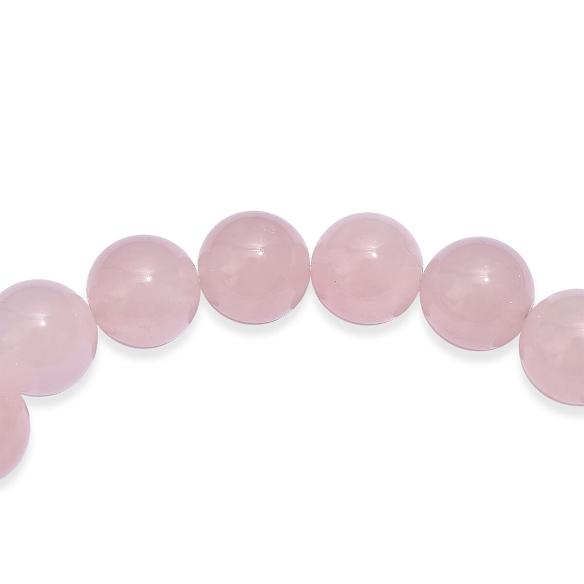 Galilea Rose Quartz 148.00 ctw Beaded Stretch Bracelet image number 3