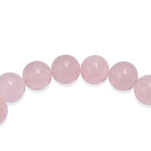 Galilea Rose Quartz 148.00 ctw Beaded Stretch Bracelet