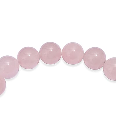 Galilea Rose Quartz 148.00 ctw Beaded Stretch Bracelet