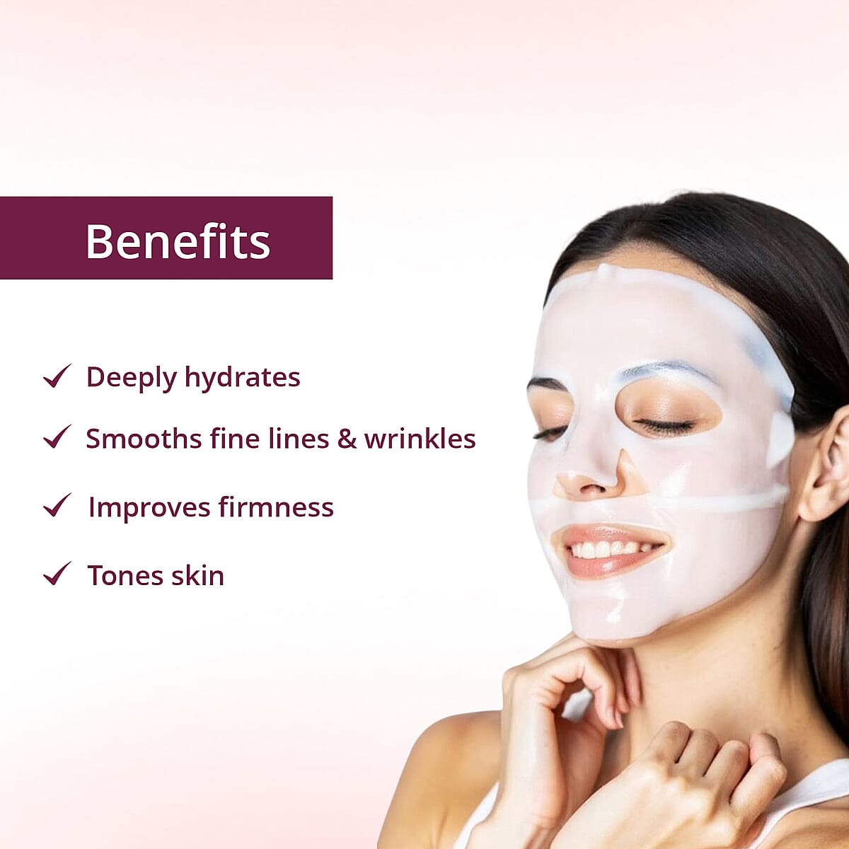 Retinol Vitamin Enriched 15 Minute Anti-Aging Sheet Mask (5 Sheet Masks) Made in US (Ships in 5-7 Days) image number 1