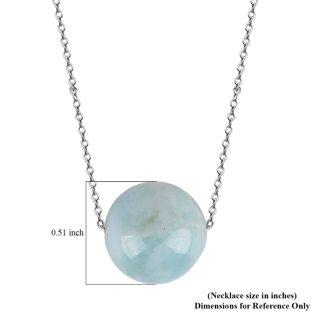 Aquamarine 12.00 ctw Beaded Necklace in Stainless Steel 20 Inches image number 5