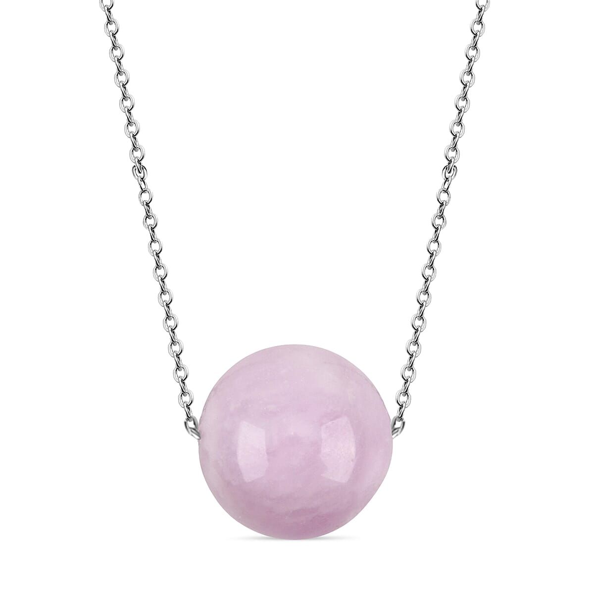 Kunzite 12.00 ctw Beaded Necklace in Stainless Steel 20 Inches image number 0