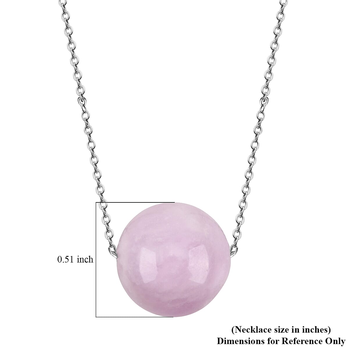 Kunzite 12.00 ctw Beaded Necklace in Stainless Steel 20 Inches image number 5