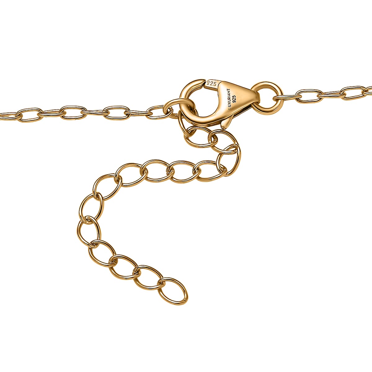 Luxuriant Lab Grown Red Diamond (IR) and Lab Grown Diamond (SI) 0.10 ctw Sun & Moon Necklace in 18K Vermeil Yellow Gold Over Sterling Silver 18-20 Inches image number 4