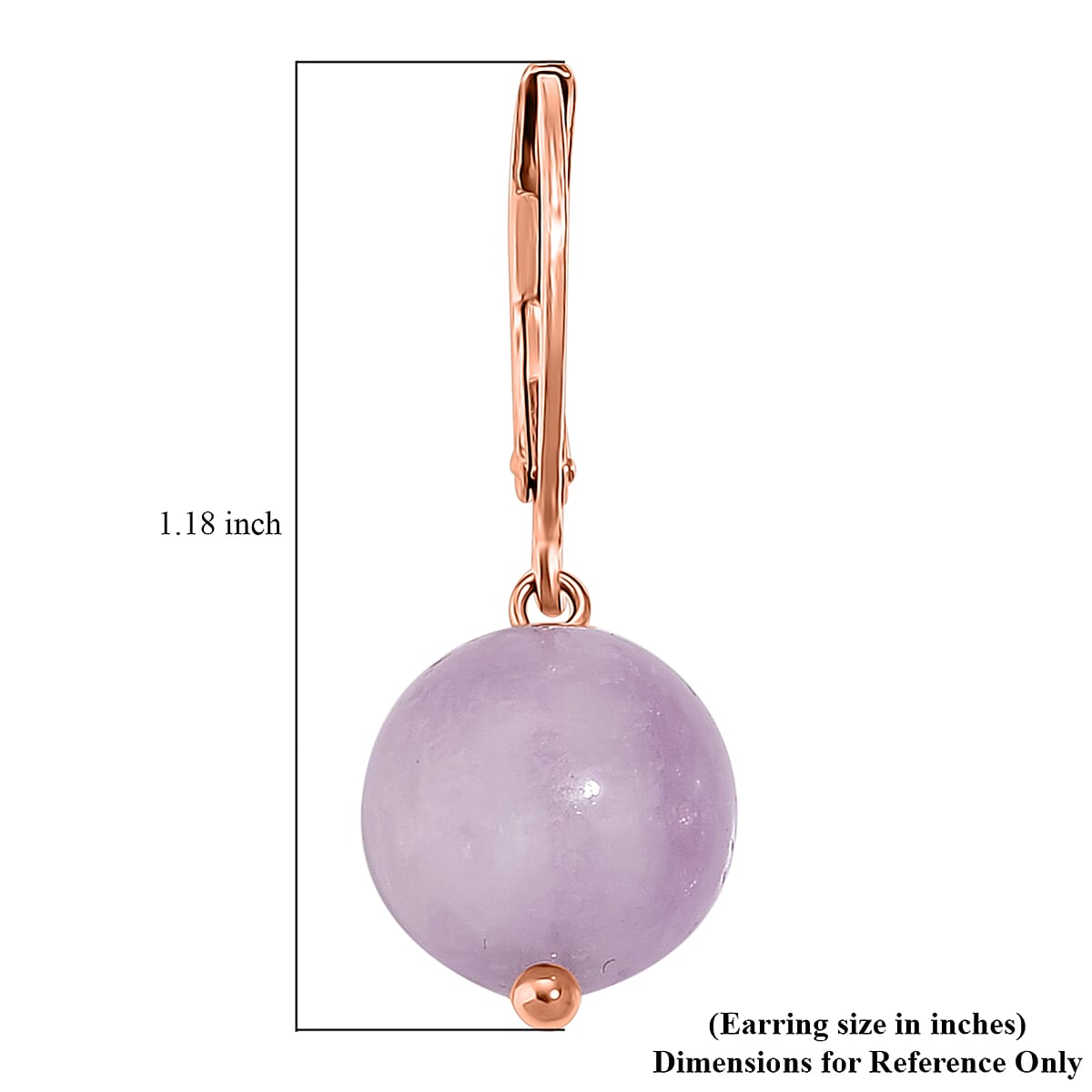 Dainty Kunzite 15.00 ctw Beaded Lever Back Earrings in ION Plated YG Stainless Steel image number 4