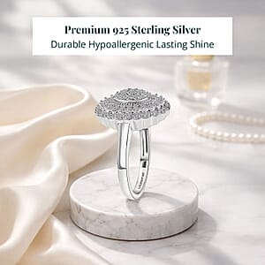 Luxuriant Lab Grown Diamond Ring in Rhodium Over Sterling Silver 1.00 ctw (Size 10.0)