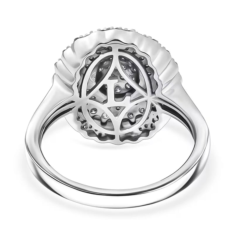 Luxuriant Lab Grown Diamond Ring in Rhodium Over Sterling Silver 1.00 ctw (Size 10.0)