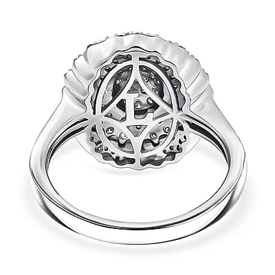 Luxuriant Lab Grown Diamond Ring in Rhodium Over Sterling Silver 1.00 ctw (Size 5.0)