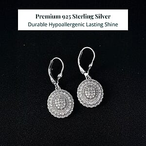 Luxuriant Lab Grown Diamond Earrings in Rhodium Over Sterling Silver 1.00 ctw