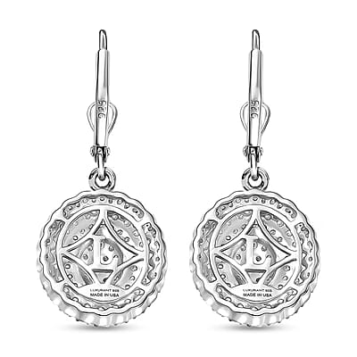 Luxuriant Lab Grown Diamond Earrings in Rhodium Over Sterling Silver 1.00 ctw