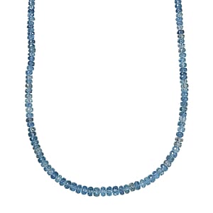 Doorbuster Certified & Appraised Rhapsody AAAA Santa Maria Aquamarine Beaded Graduated 70 ctw Necklace 18-20 Inches in 950 Platinum 