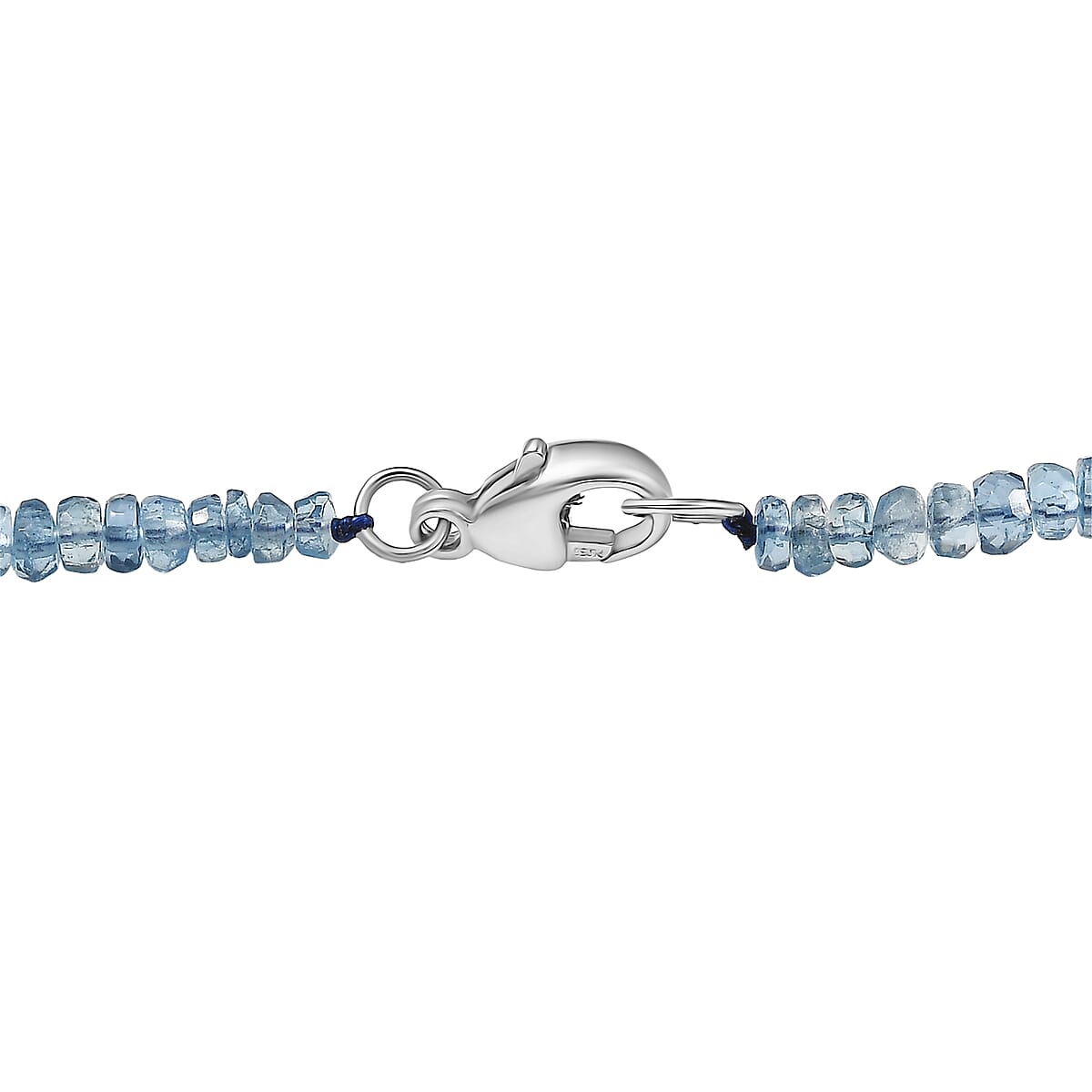 Doorbuster Certified & Appraised Rhapsody AAAA Santa Maria Aquamarine Beaded Graduated 70 ctw Necklace 18-20 Inches in 950 Platinum  image number 4