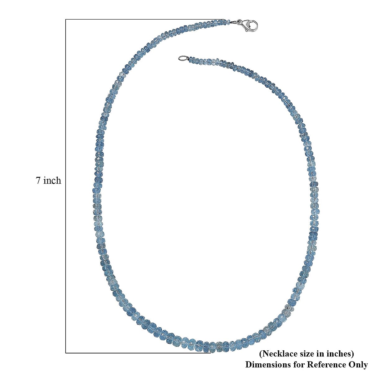  Certified & Appraised Rhapsody AAAA Santa Maria Aquamarine Beaded Graduated 70 ctw Necklace 18-20 Inches in 950 Platinum  image number 6