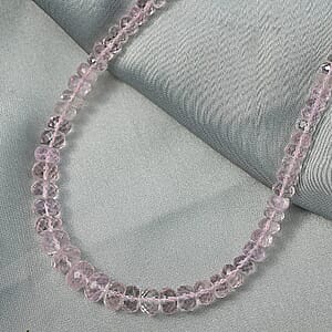 Doorbuster Certified & Appraised Luxoro Palmeiras Pink Morganite Beaded Graduated 110 ctw Necklace 18-20 Inches in 14K Rose Gold 