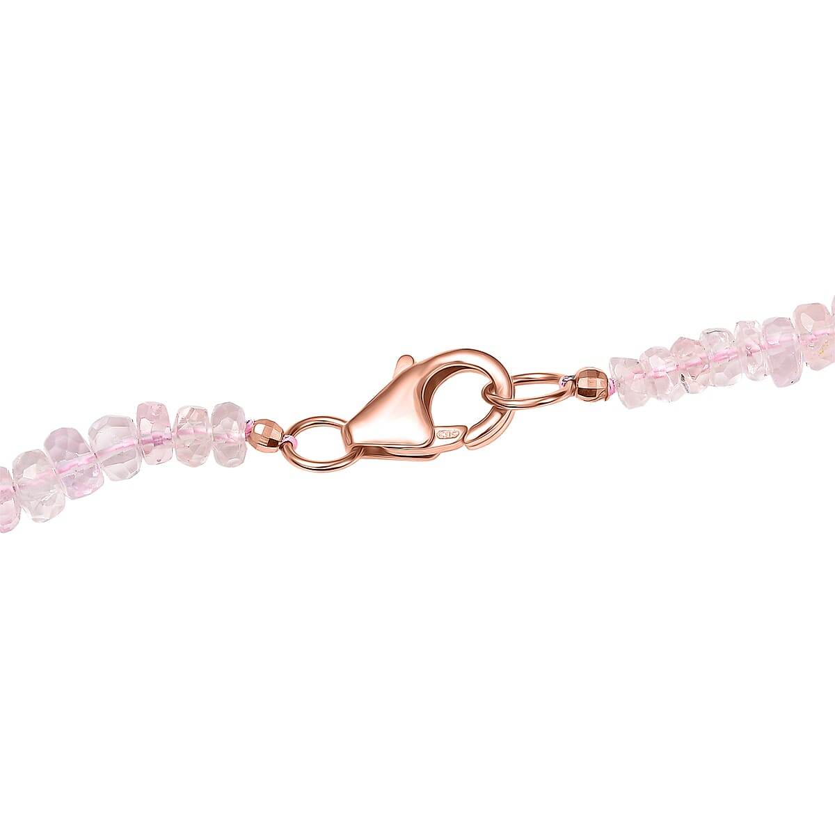 Doorbuster Certified & Appraised Luxoro Palmeiras Pink Morganite Beaded Graduated 110 ctw Necklace 18-20 Inches in 14K Rose Gold  image number 4