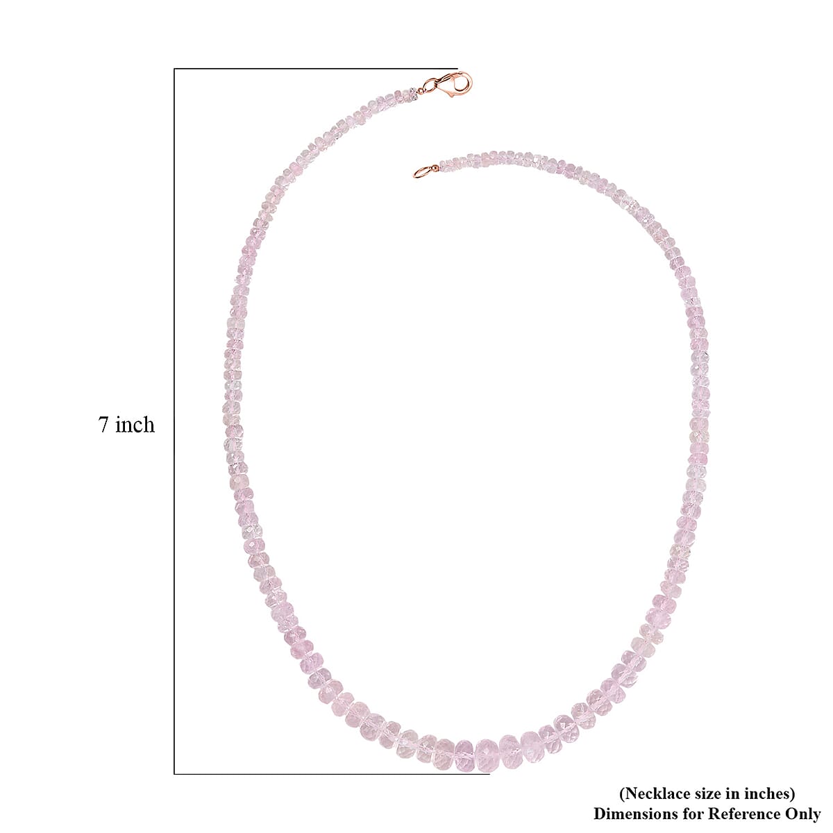 Doorbuster Certified & Appraised Luxoro Palmeiras Pink Morganite Beaded Graduated 110 ctw Necklace 18-20 Inches in 14K Rose Gold  image number 5