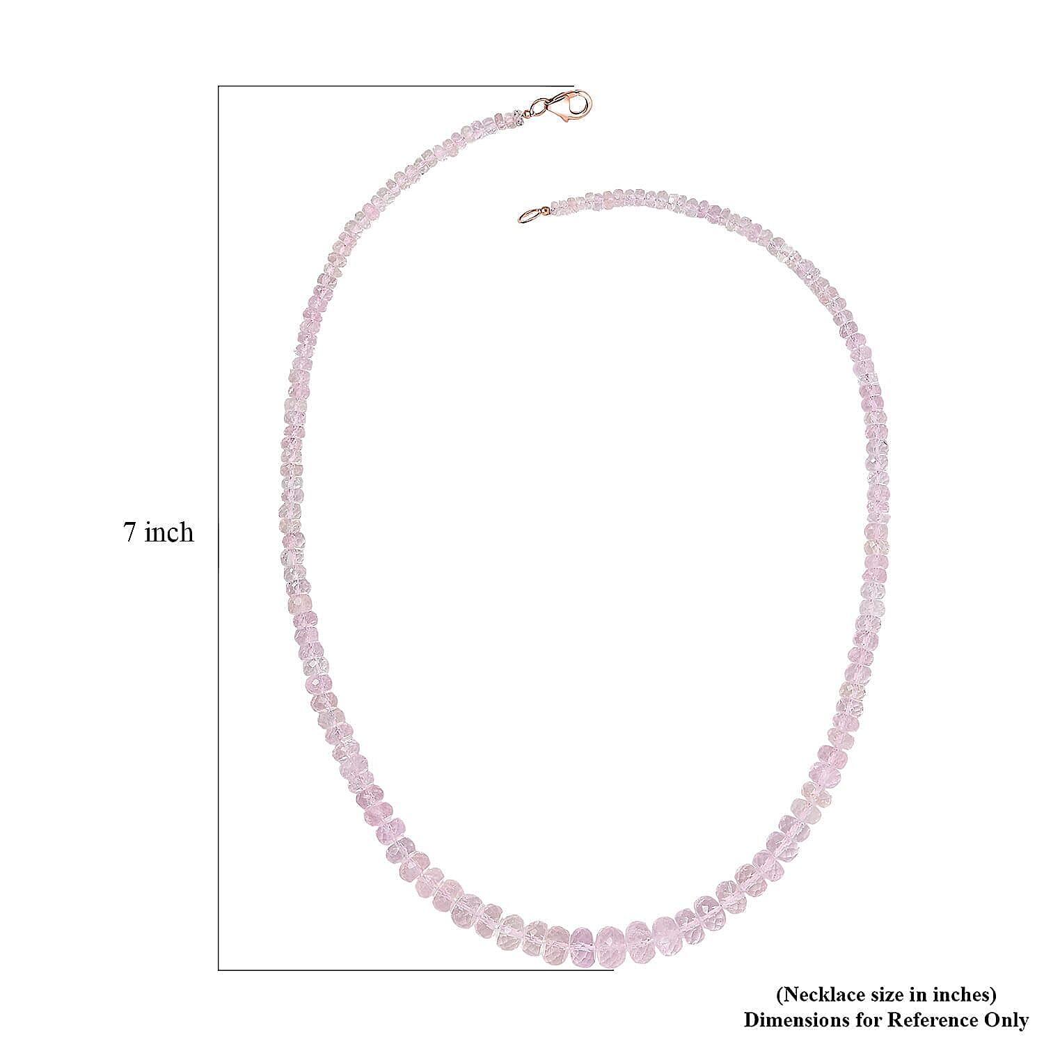 Certified & Appraised Luxoro Palmeiras Pink Morganite Beaded Graduated 110 ctw Necklace 18-20 Inches in 14K Rose Gold