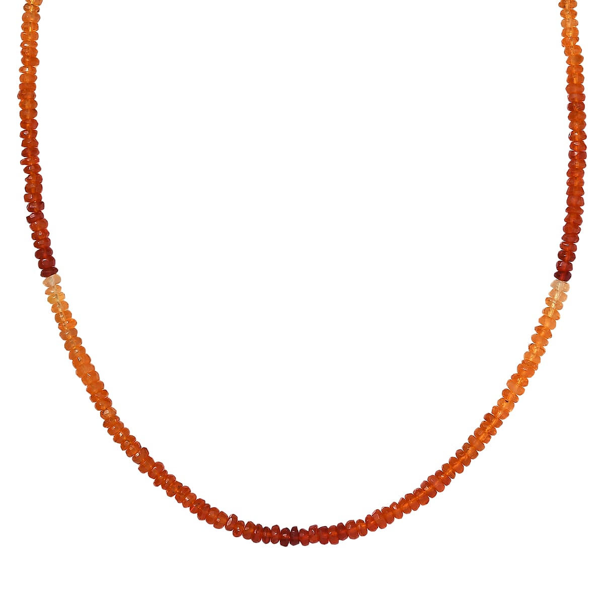 Doorbuster Certified & Appraised Luxoro AAA Mexican Fire Opal Beaded Graduated 25.00 ctw Necklace 18-20 Inches in 10K Yellow Gold  image number 0